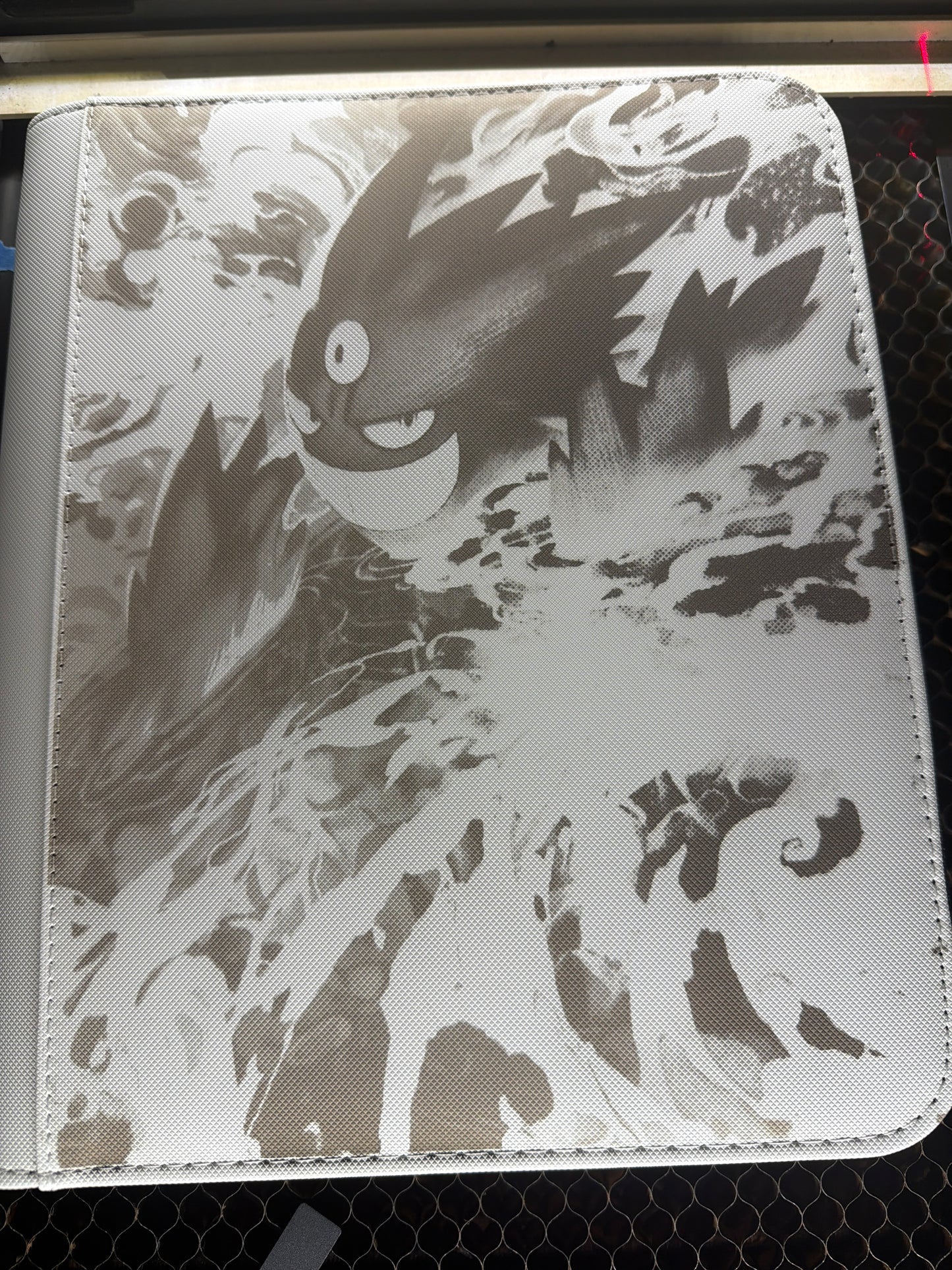 4 Pocket White Binder Engraving