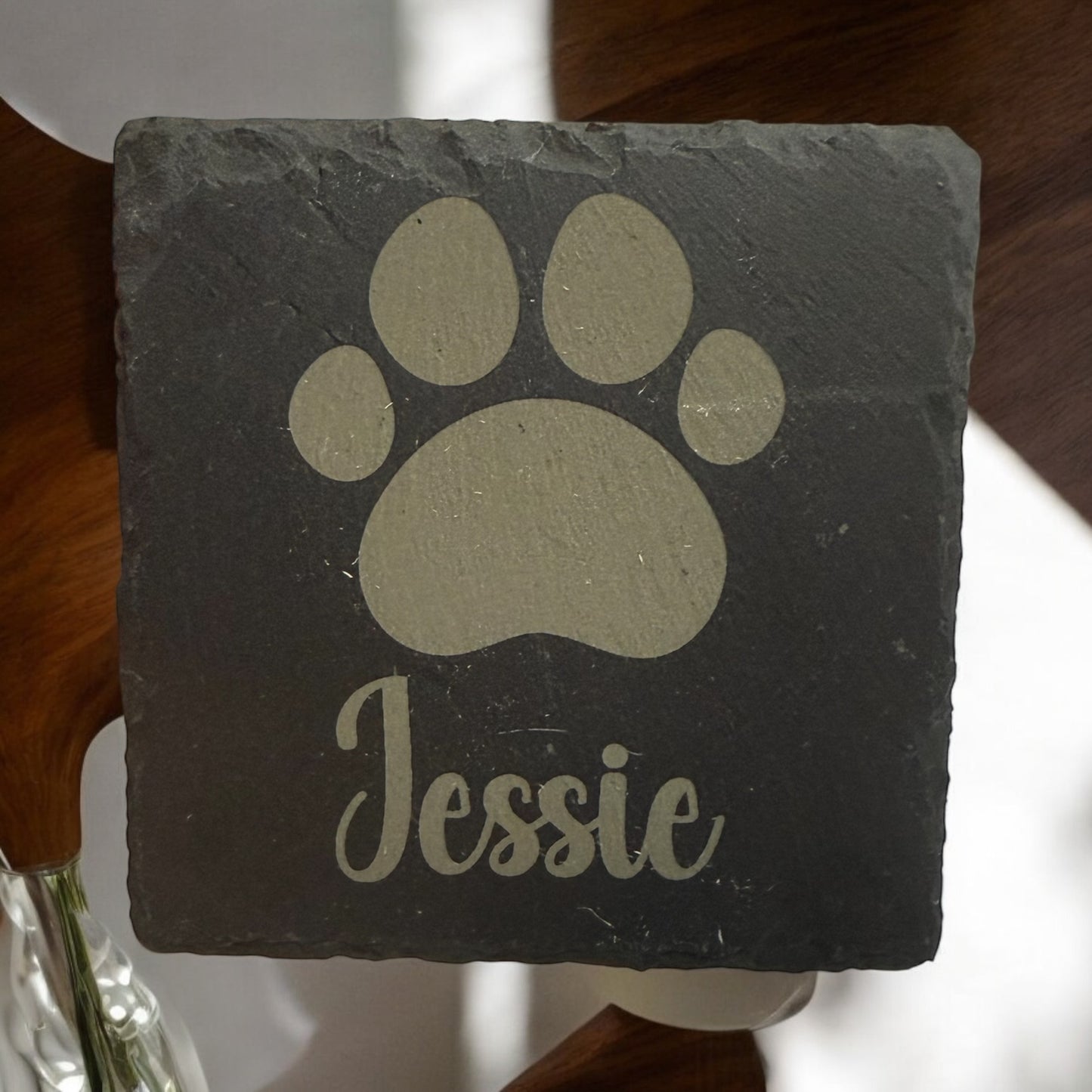 Custom Pet Slate Coasters for Different Breeds with Name and their personal trait | Multiple Designs